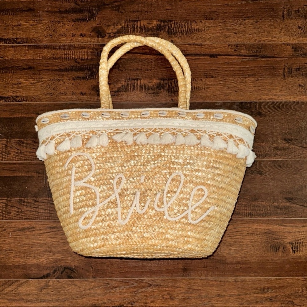 Bride Straw Beach Bag